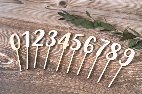 Cake Topper Zahlen Set
